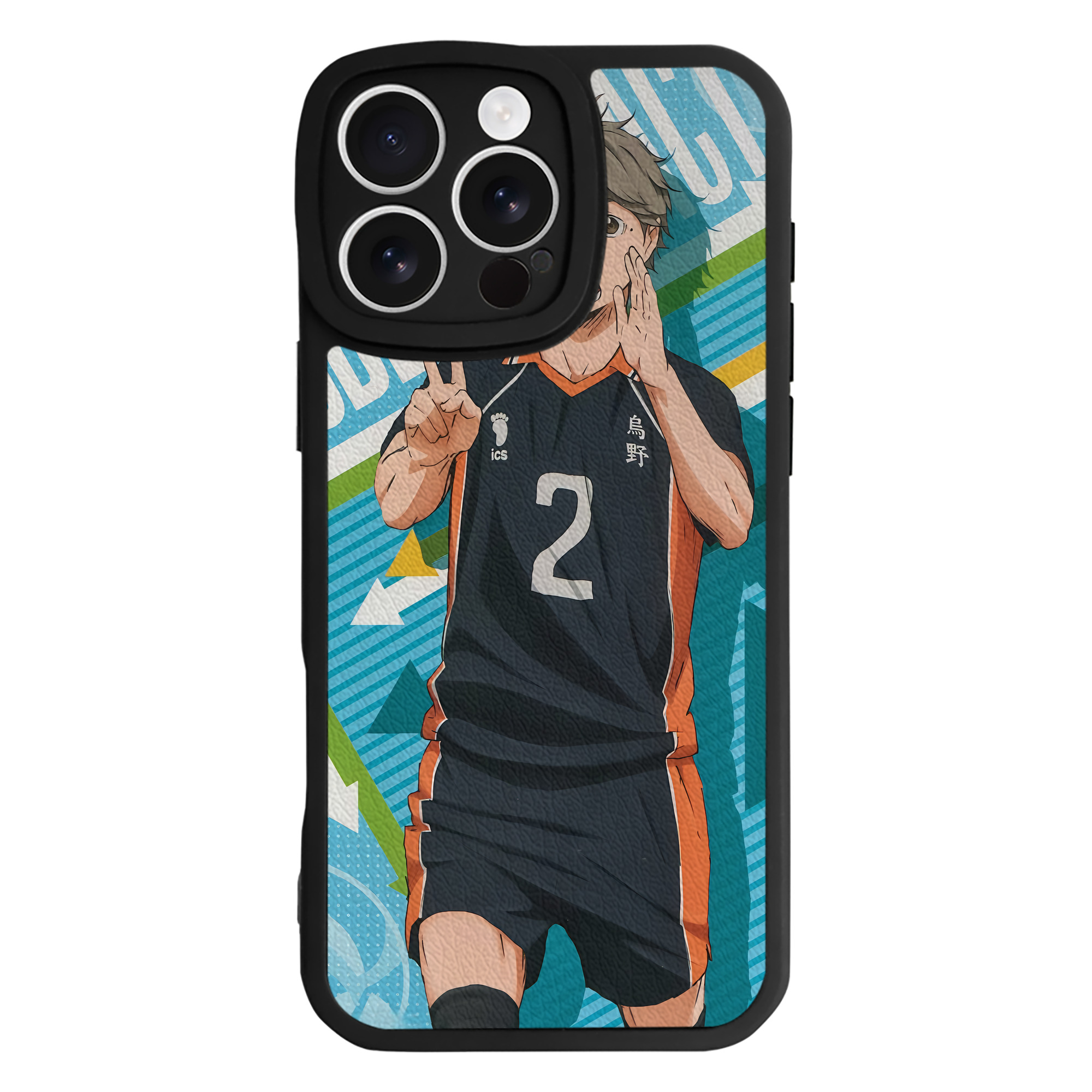 （画像用） ハイキュー!! Haikyu!! 【iPhone 16シリーズ対応】シリコンスマホケース（レザー調） 材質：シリコン